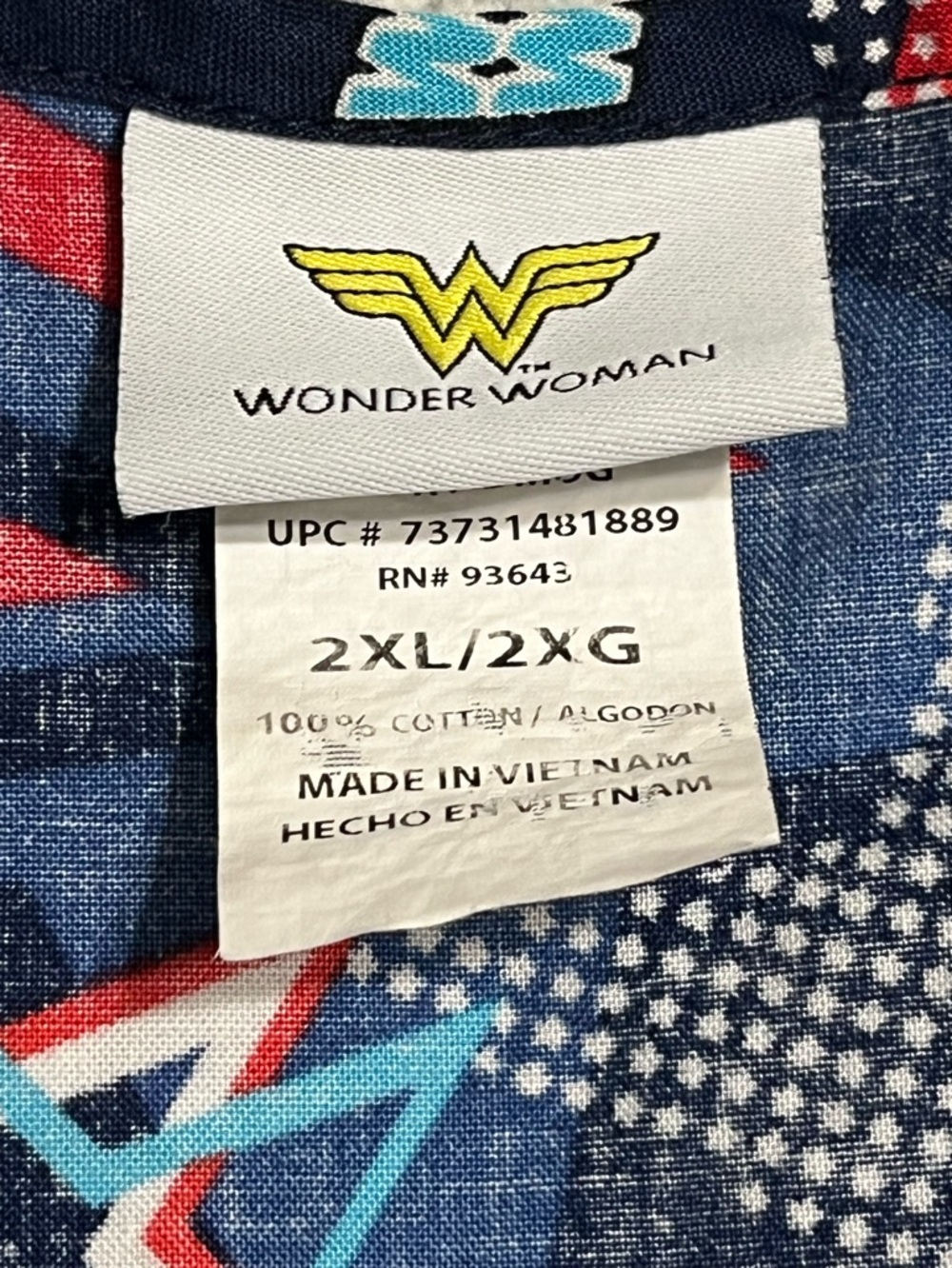 DC Comics Wonder Woman Mock Wrap Scrup Top - Picture 4 of 10